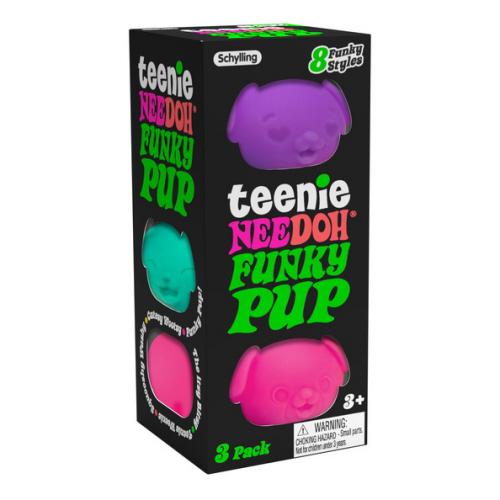 Nee Doh Teenie Funky Pups 1,5 Zoll Squish Ball Fidget Toy 3er-Set