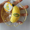 Genähtes, hochelastisches, schnell zurückfederndes, sensorisches Bananen-Squishy-Spielzeug