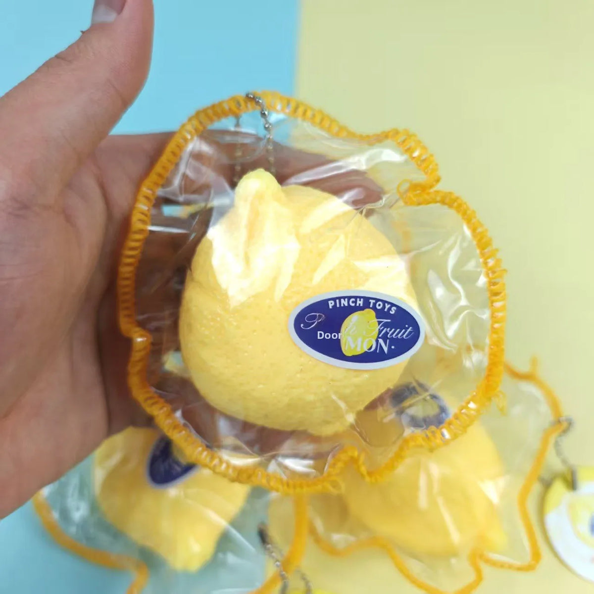 Hochgenähtes Zitronen-Squishy-Spielzeug zum Stressabbau, sensorisches Zappelspielzeug
