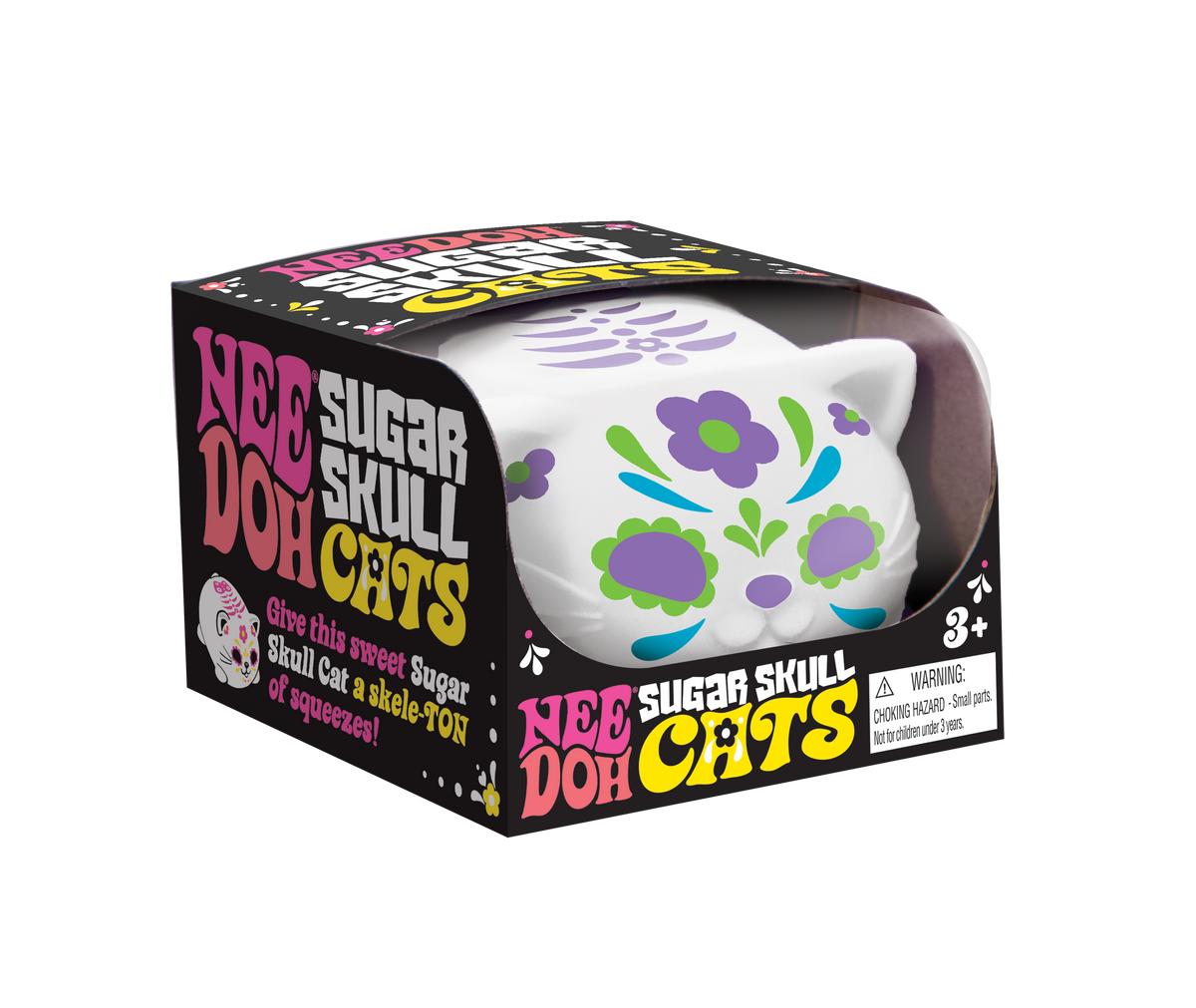 Schylling NeeDoh Sugar Skull Cats Sensorisches Squishy-Spielzeug
