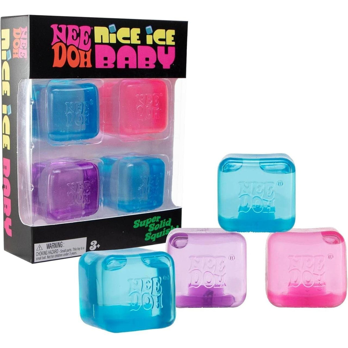 Nee Doh Nice Ice Baby 1,5 Zoll Squish Ball Zappelspielzeug – 4er-Set