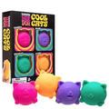 Nee Doh Cool Cats Teenie 1,5 Zoll Squish Ball Zappelspielzeug – 4er-Set