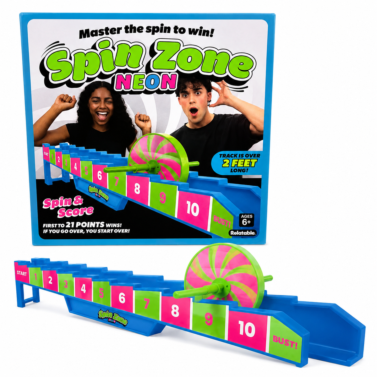 Relatable Spin Zone 21-Punkte-Spinnerbahnspiel