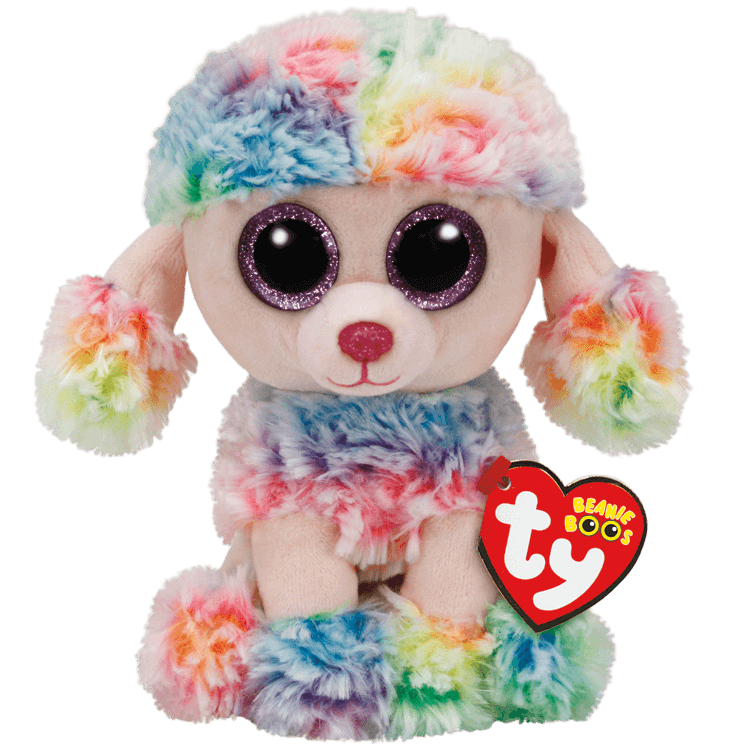 Regenbogenfarbener Pudel