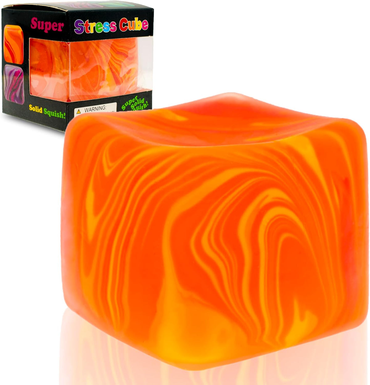 NeeDoh Nice Cube – Solid Squish – Gelb und Orange