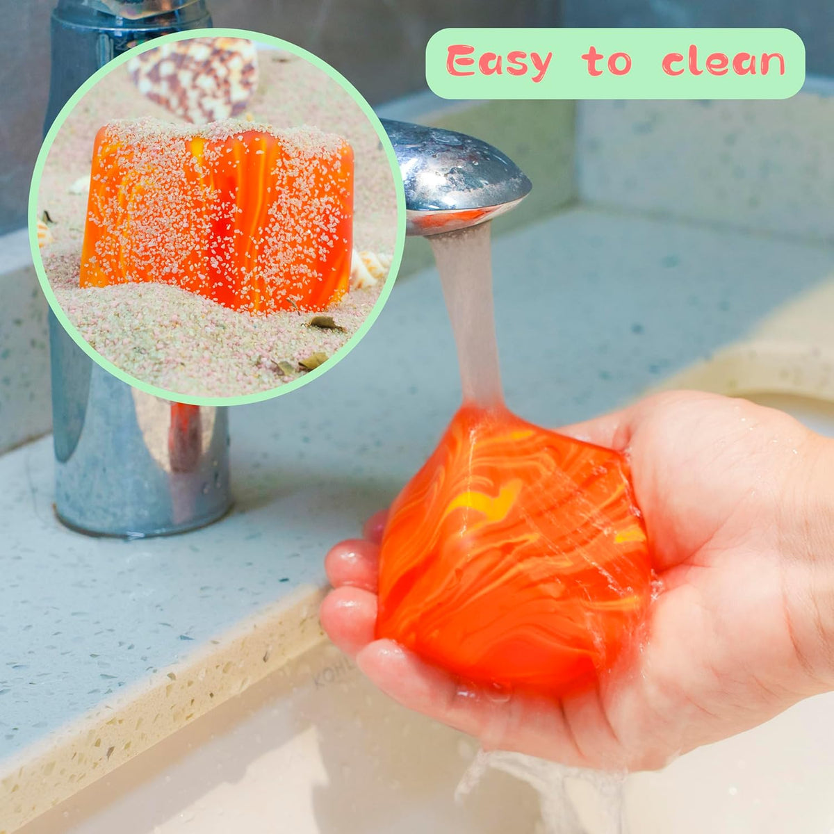 NeeDoh Nice Cube – Solid Squish – Gelb und Orange