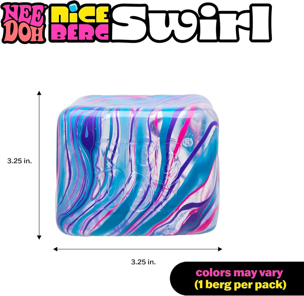 Schylling NeeDoh Swirl Nice Berg – Jumbo Squishy Squeezy Fun – Farben können variieren