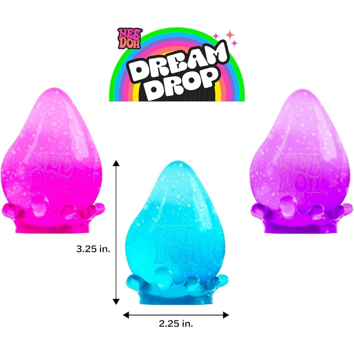 NeeDoh Dream Drop – Smooth Squeeze – 3er-Pack