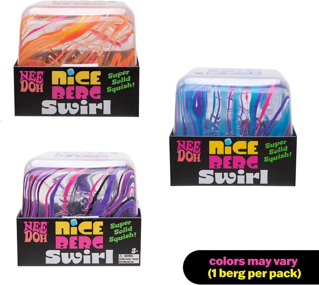 Schylling NeeDoh Swirl Nice Berg – Jumbo Squishy Squeezy Fun – Farben können variieren
