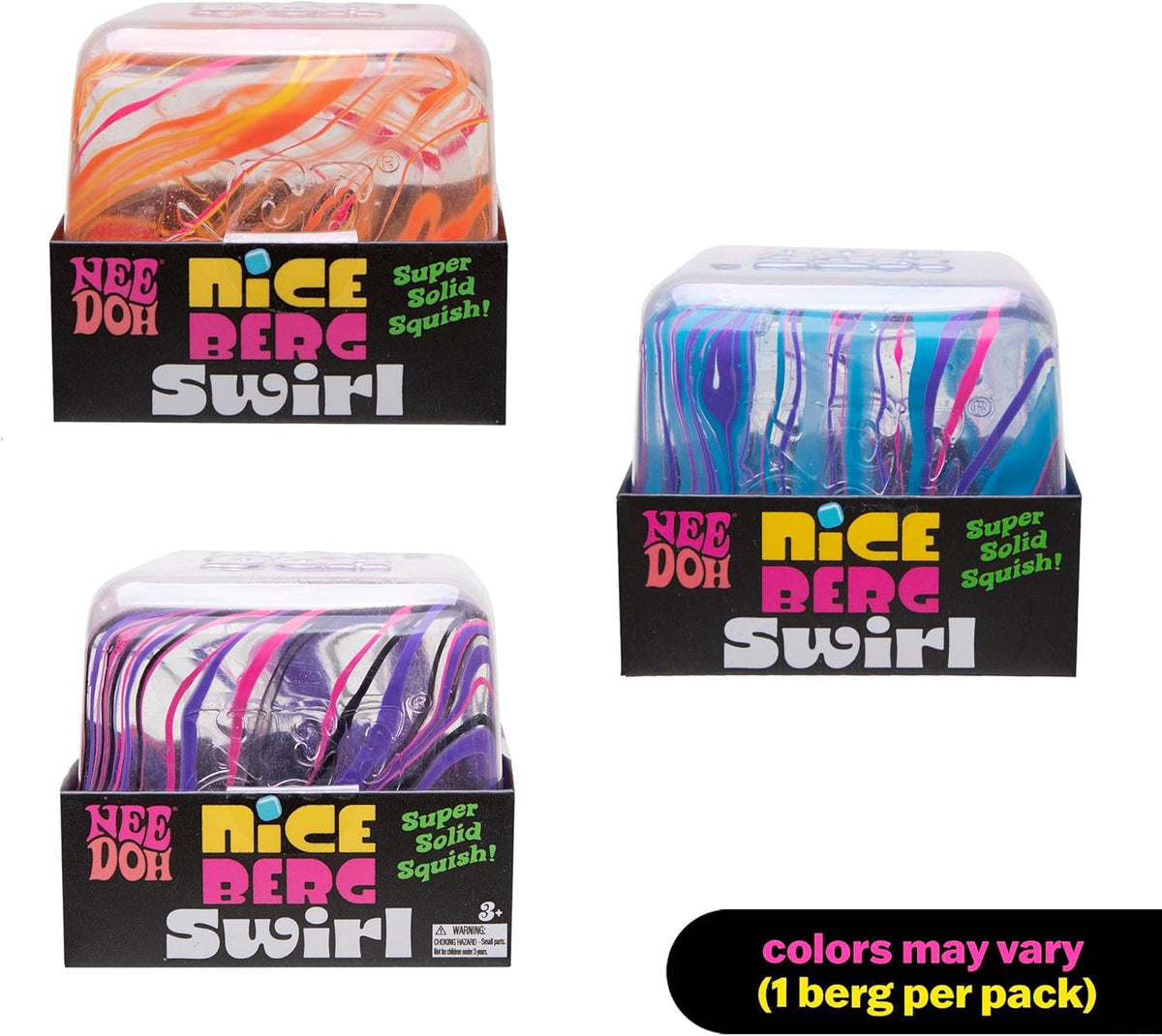 Schylling NeeDoh Swirl Nice Berg – Jumbo Squishy Squeezy Fun – Farben können variieren