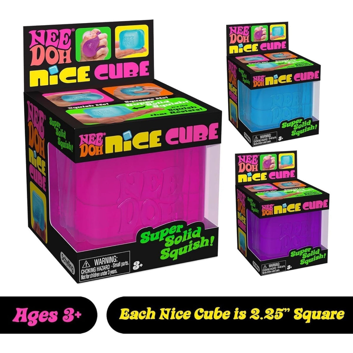 NeeDoh Nice Cube – Solid Squish – Lila