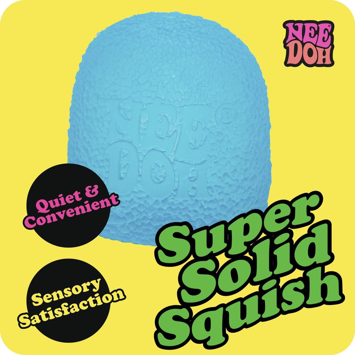 Schylling NeeDoh Gumdrop – Strukturiertes sensorisches Spielzeug mit superfestem Squish – 2,5″ hoch – Farben können variieren (1er-Pack)