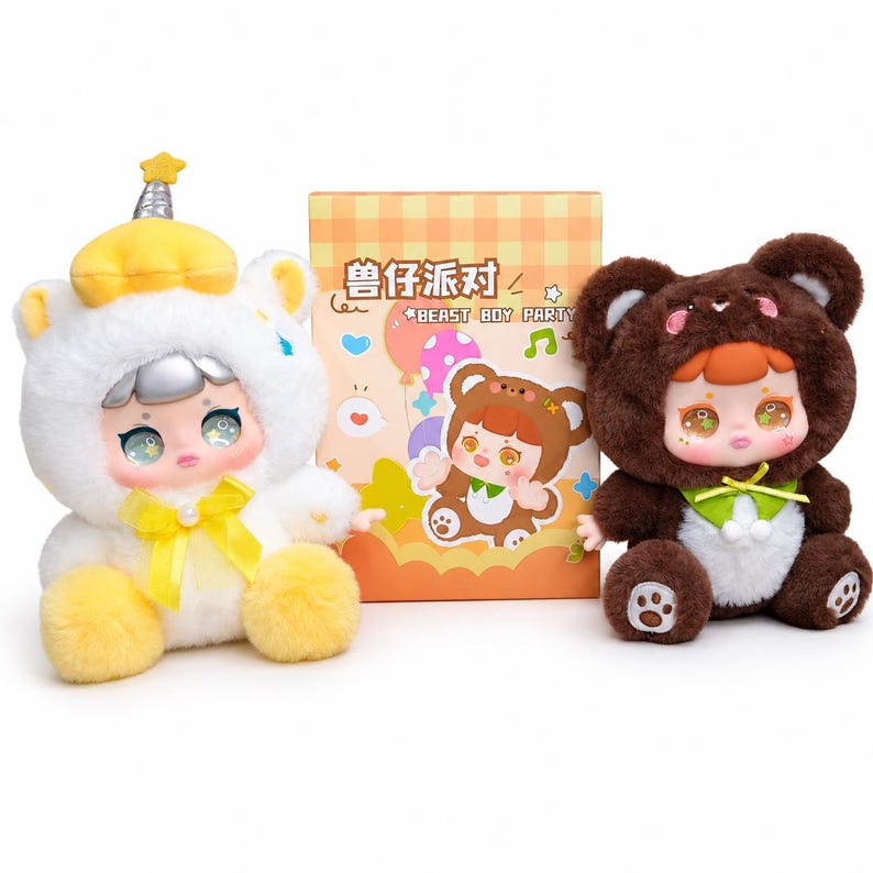Beast Boy Party Series Plüsch-Blindbox-Figur, Kawaii-Sammelspielzeug