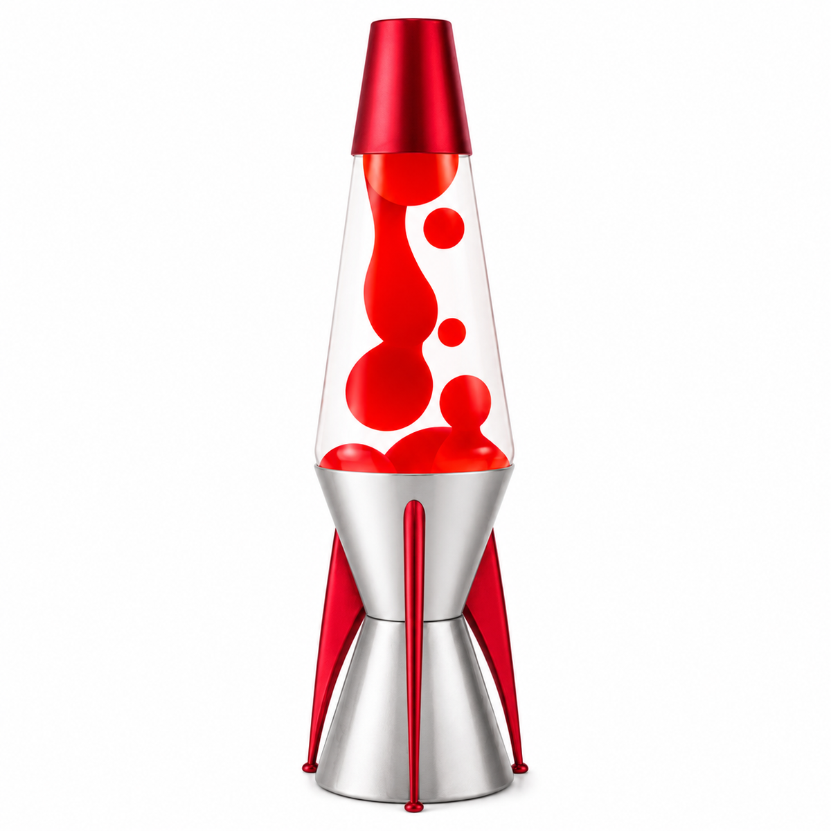 Schylling LAVA Astrosurge Rocket Bewegungslampe Rot Klar 14,5 Zoll