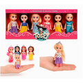 TOYSPI Miniatur-Taschenprinzessin-Puppen-Spielset | 6 Puppen und 30 Accessoires