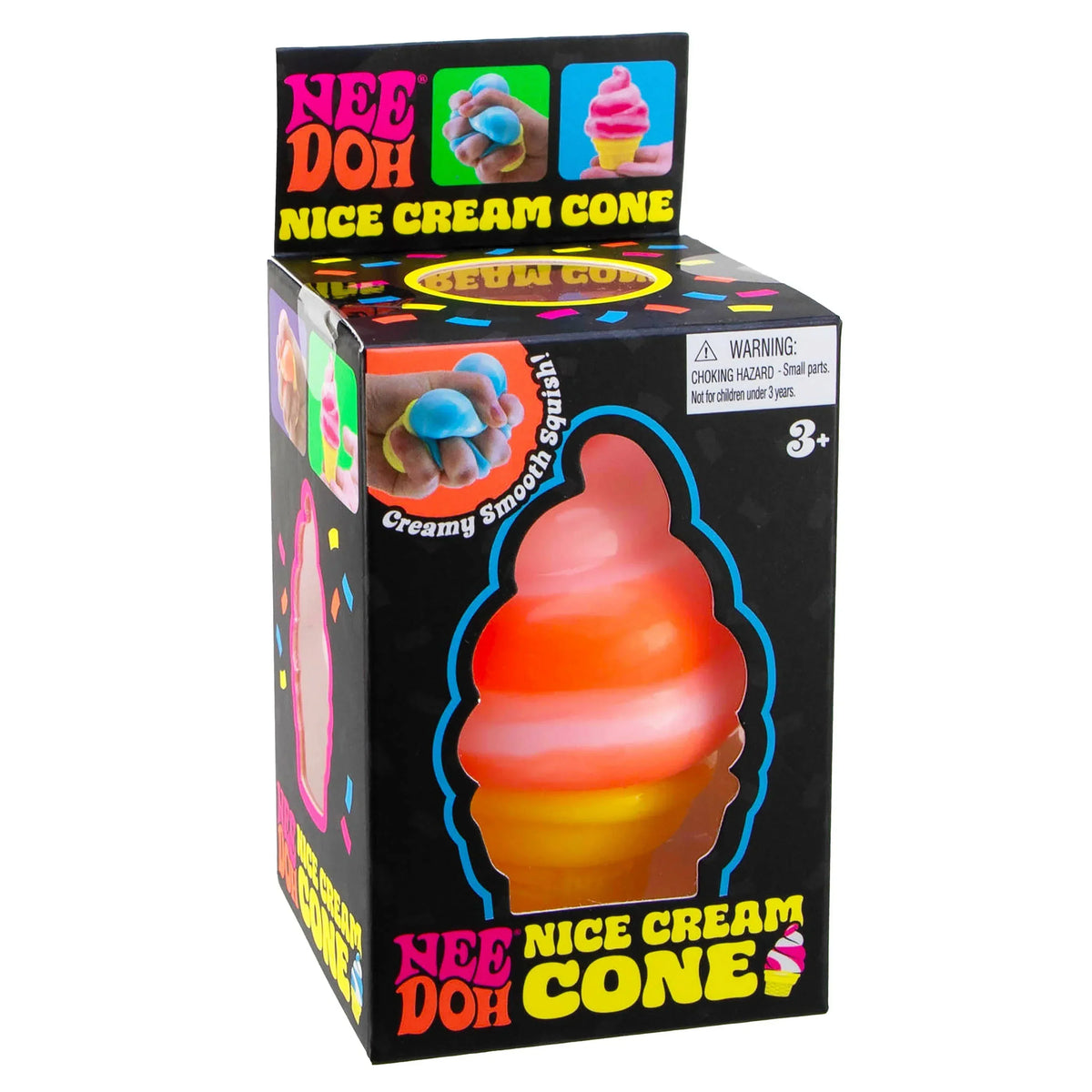 Nee Doh Nice Cream Cone 3,5 Zoll Squish Ball Fidget Toy – Wählen Sie Ihre Farbe